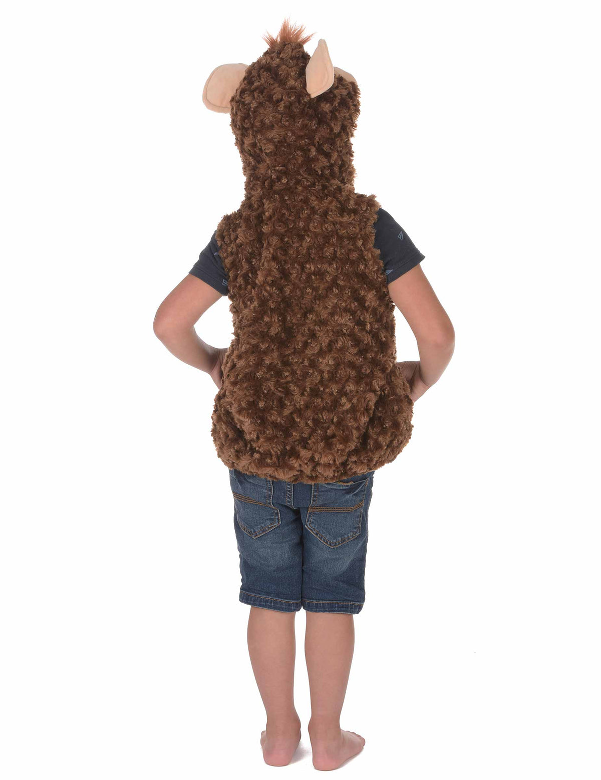 Vue de dos du déguisement singe peluche pour enfant