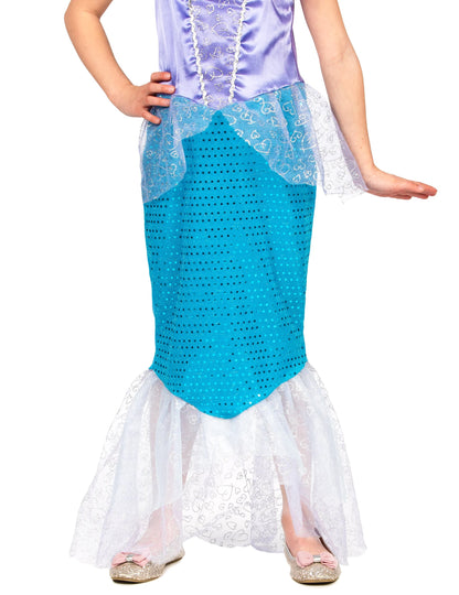 Disfarce sereia lilás e azul menina