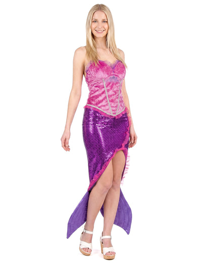 Disfarce sereia cor-de-rosa mulher
