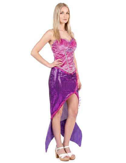 Disfarce sereia cor-de-rosa mulher