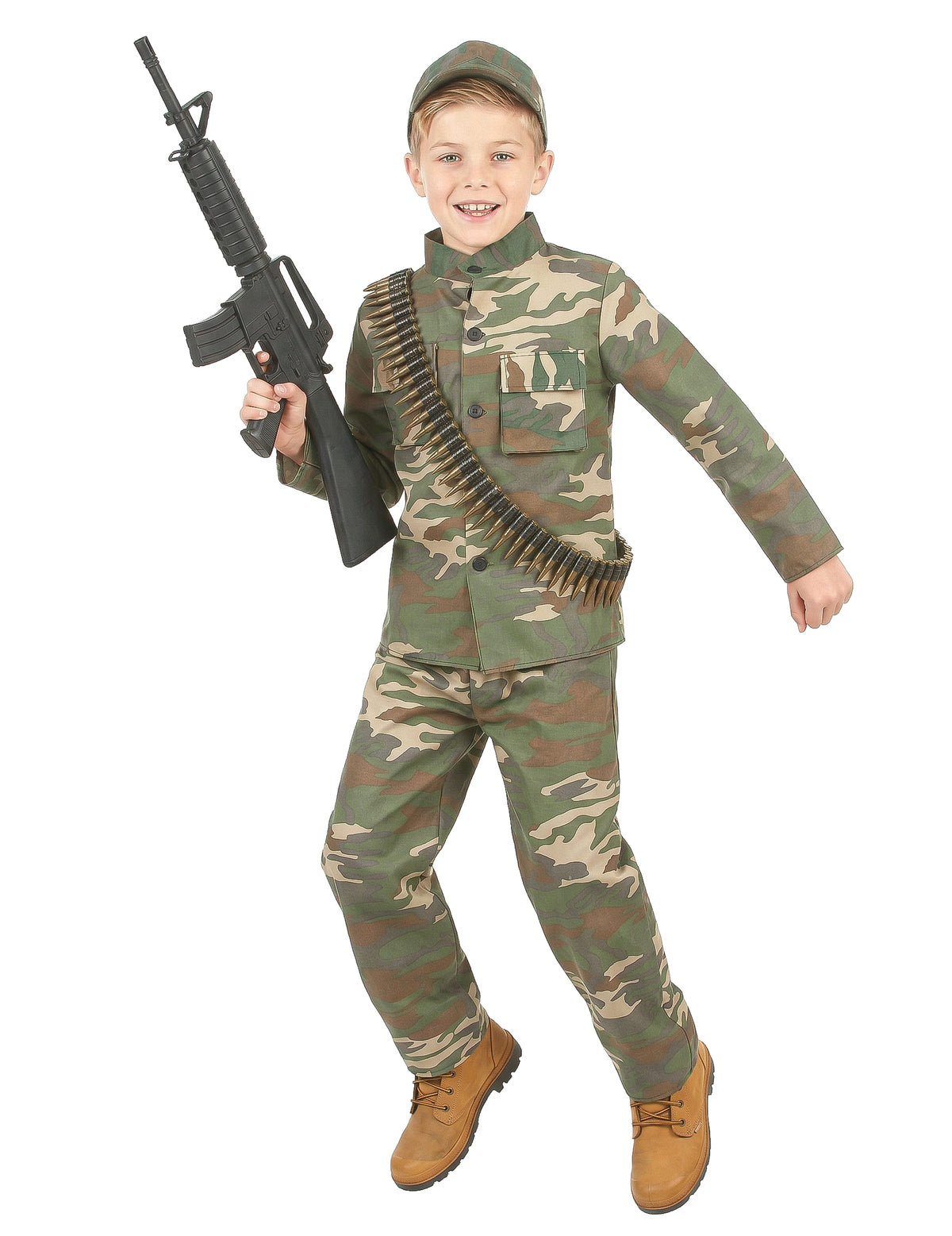 Fusil et cartouchière du déguisement de soldat pour garçon