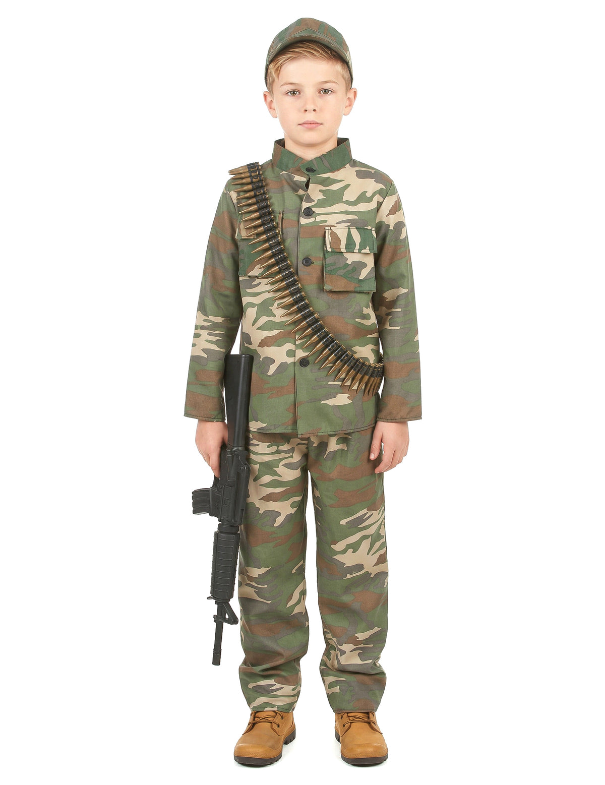 Vue d'ensemble du déguisement de soldat pour garçon