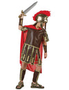 Déguisement de soldat romain pour garçon marron et rouge avec cape