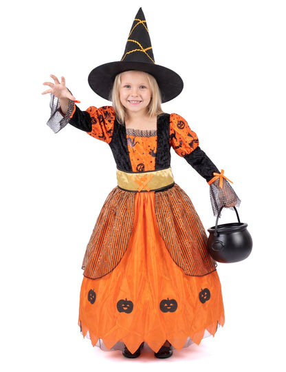 Disfarce de bruxa rapariga Halloween