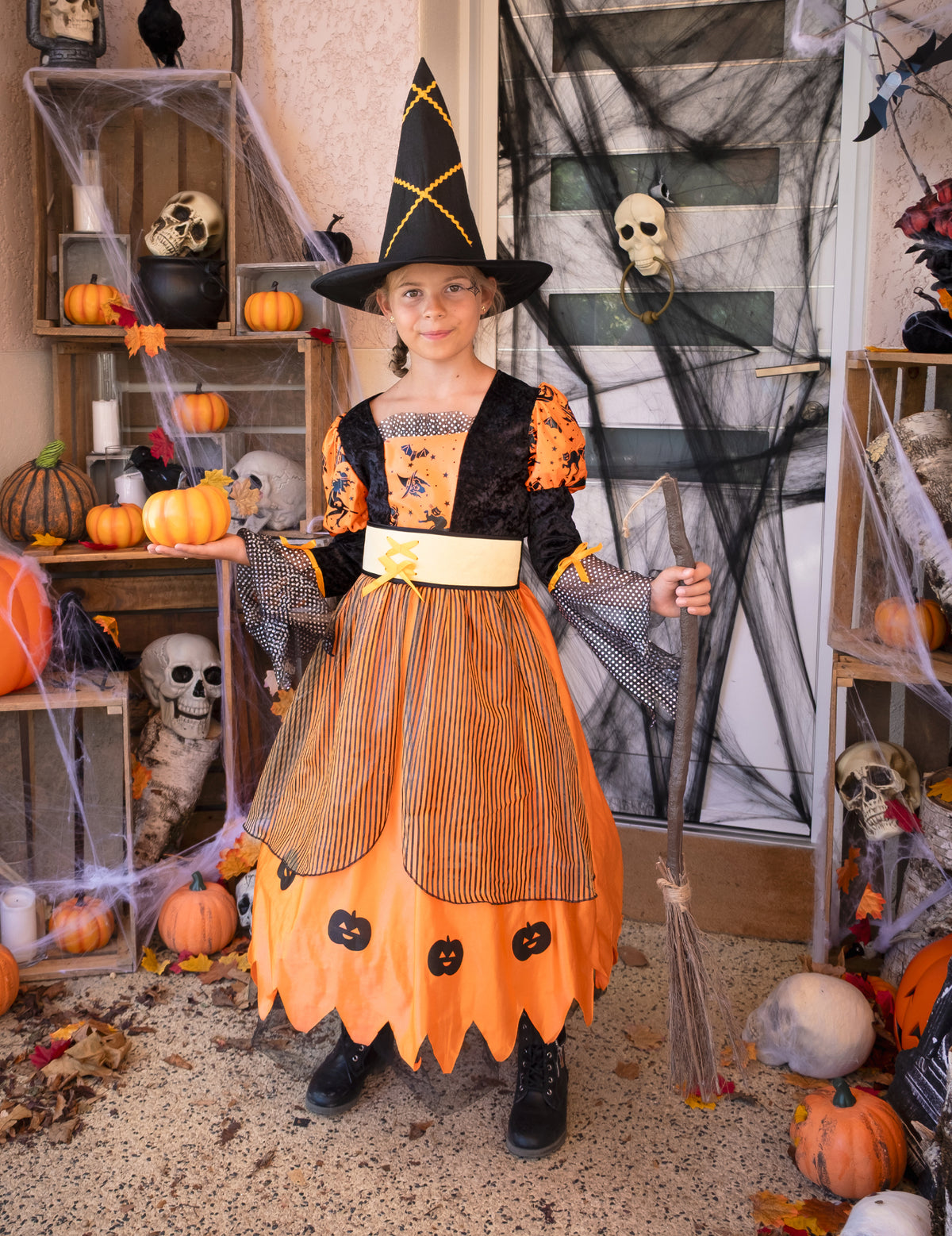 Disfarce de bruxa rapariga Halloween