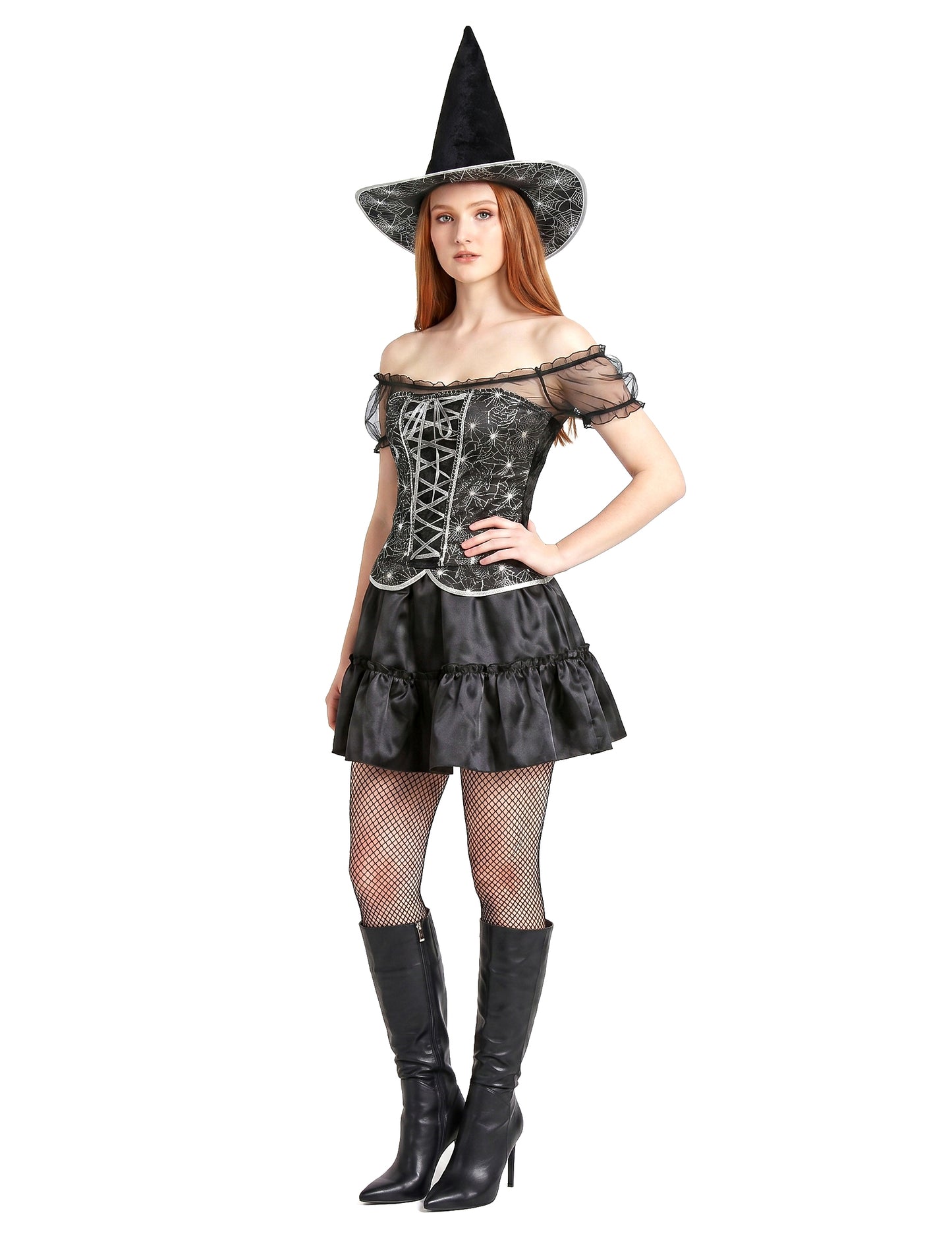 Disfarce bruxa sexy com corpete mulher Halloween