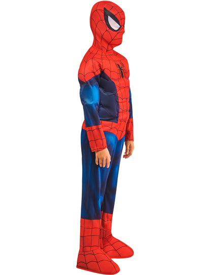 Fato de Spiderman™ musculoso Deluxe para criança