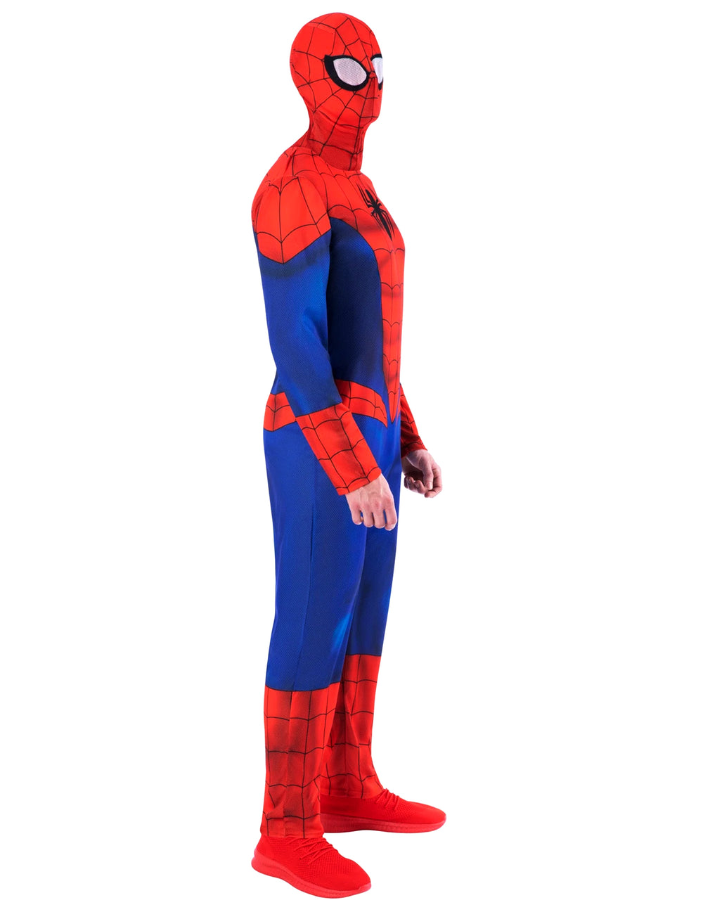 Vue de profil du déguisement standard Spiderman pour adulte