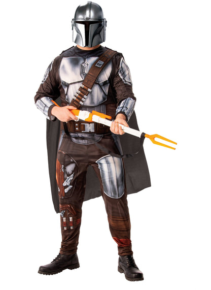 Déguisement Star Wars - The Mandalorian pour adulte marron et gris avec cape et masque