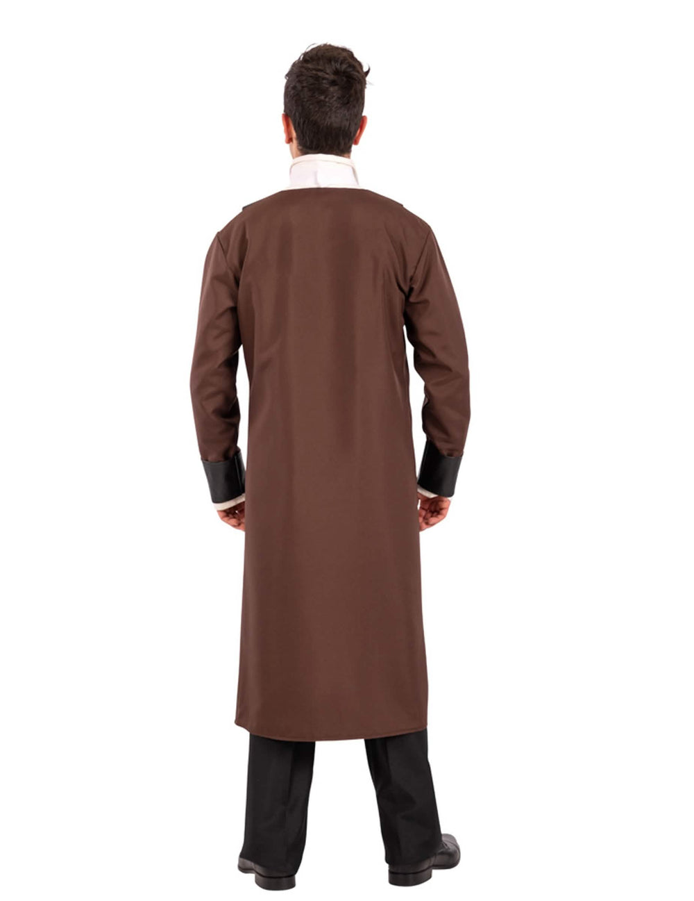Vista de trás do disfarce steampunk para homem