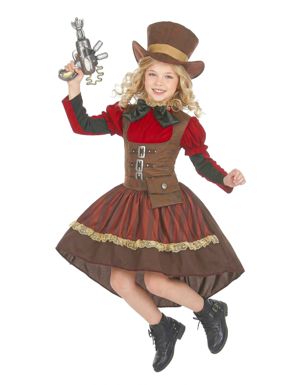 pistola factícia do disfarce steampunk luxo para menina