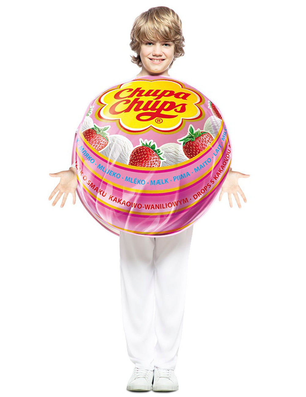 Déguisement de sucette Chupa Chups pour enfant rose parfum fraise