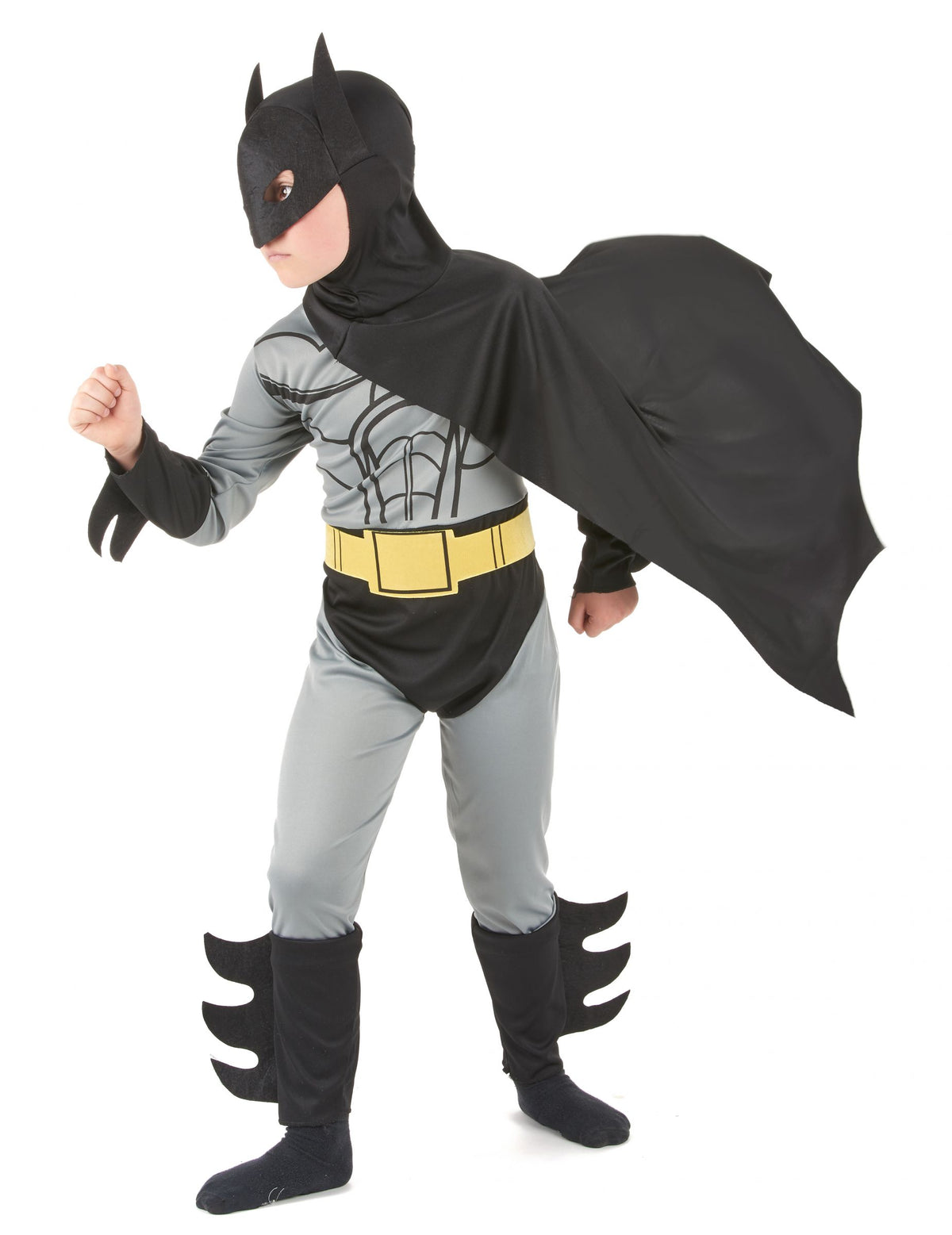 Vue de profil du déguisement de super héros homme chauve-souris pour garçon