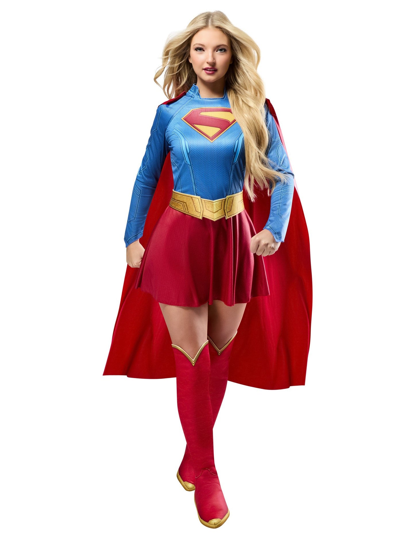 Fato de Supergirl luxo para mulher