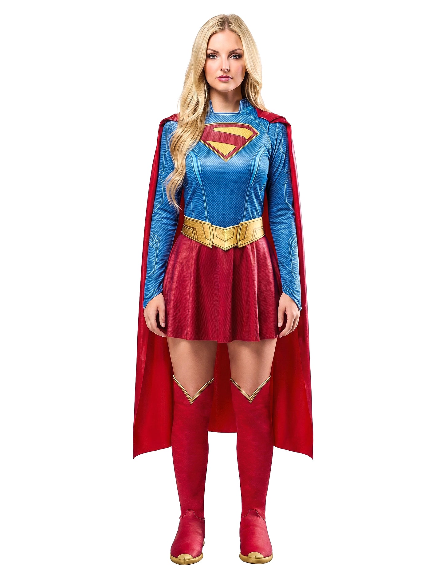 Fato de Supergirl luxo para mulher