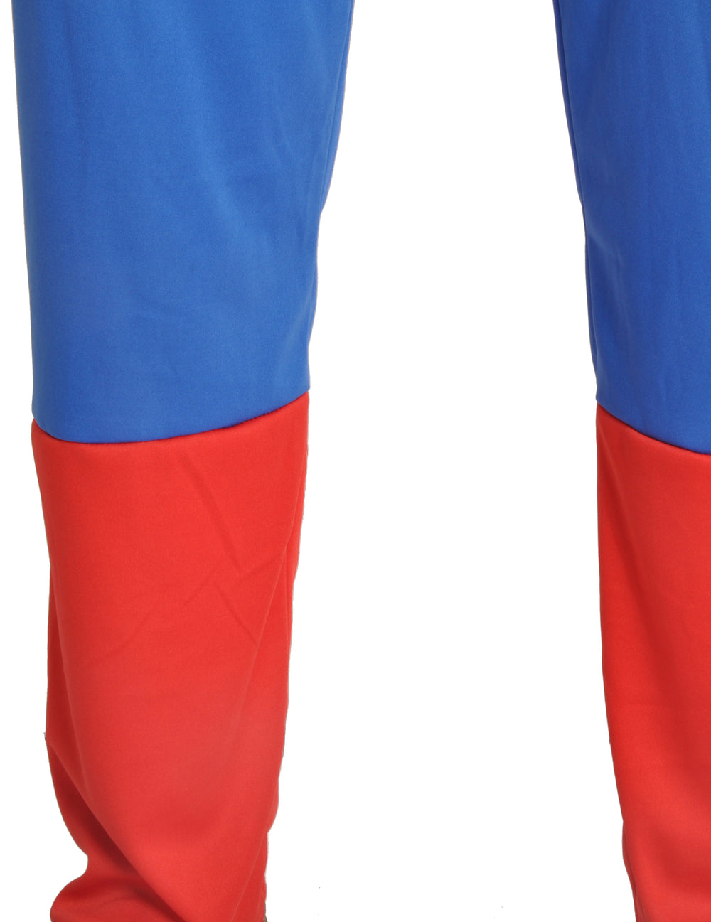 Détail du bas des jambes et des sur-bottes du déguisement de Superman DC Comics™