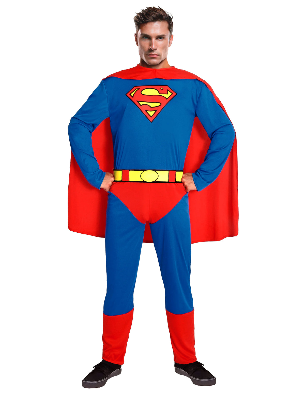 Déguisement de Superman DC Comics™ pour homme bleu et rouge avec cape