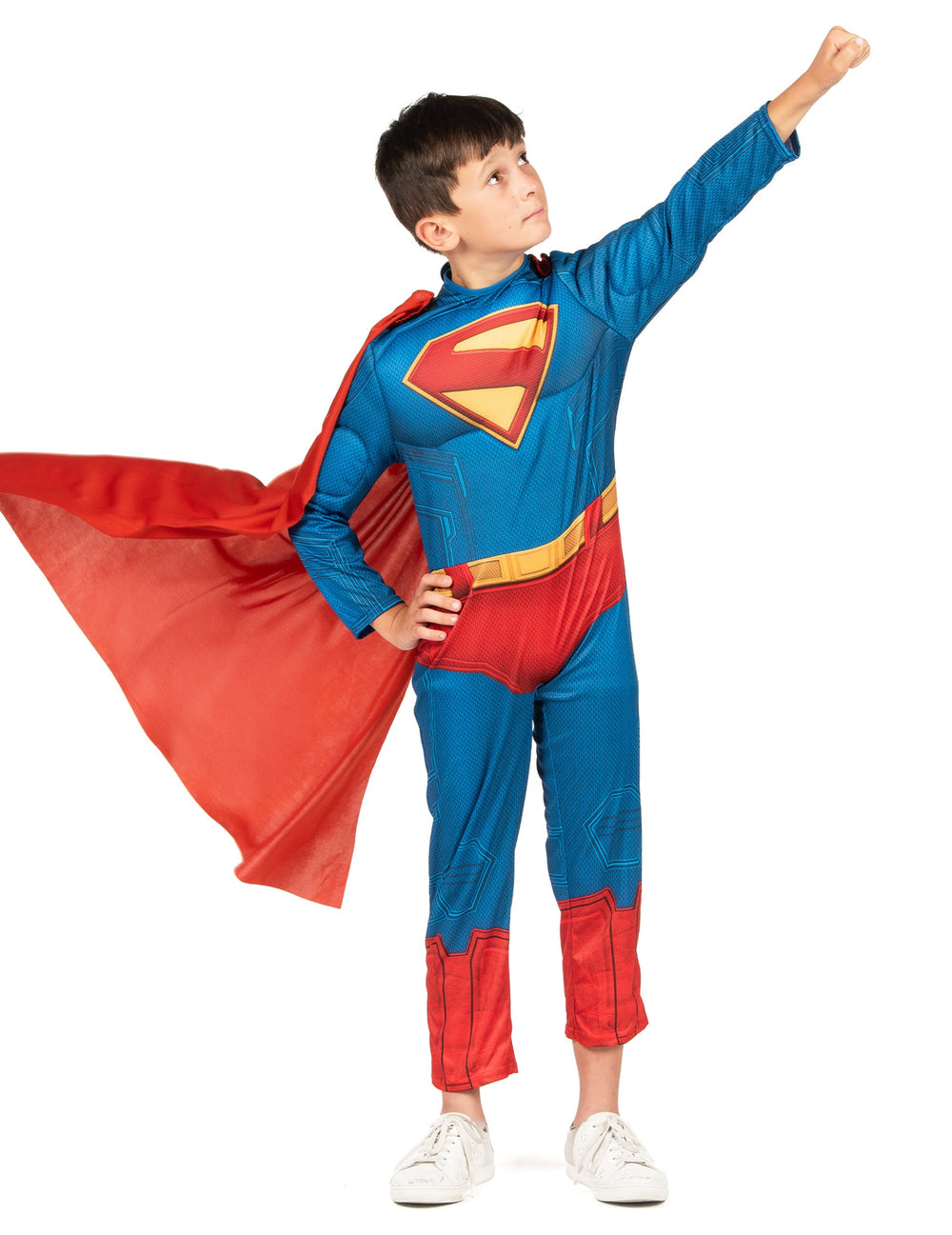 Vue de profil du déguisement Superman Luxe