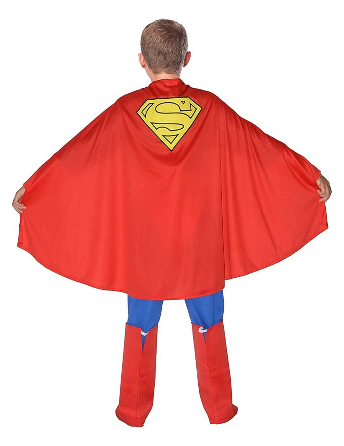 Vue de dos du déguisement de Superman musclé pour garçon