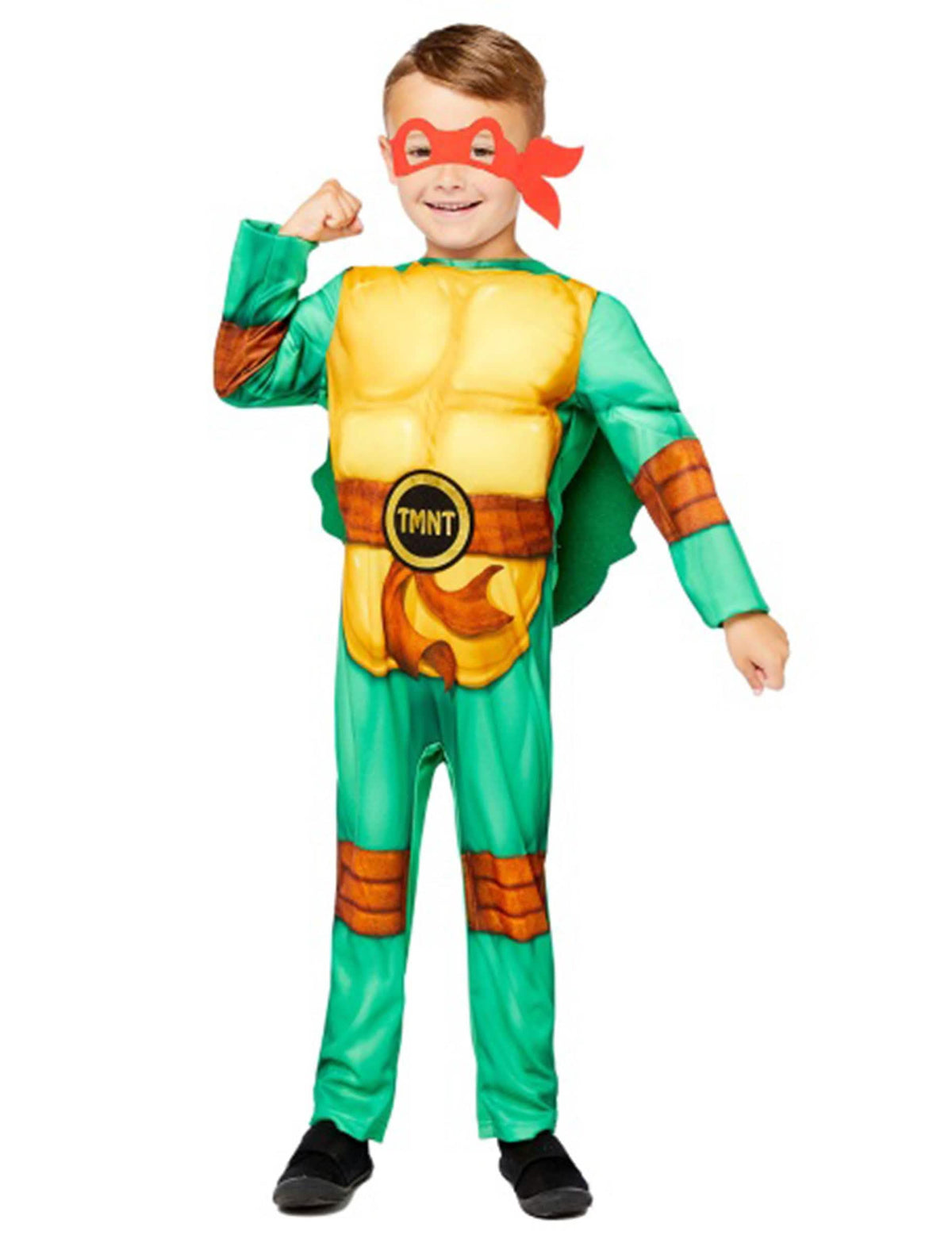Disfarce de Ninja Tartaruga para criança verde com 4 máscaras