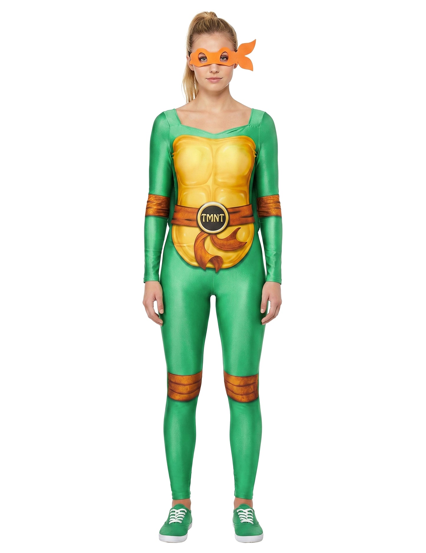 Fato de Tartaruga Ninja™ com 4 máscaras para mulher