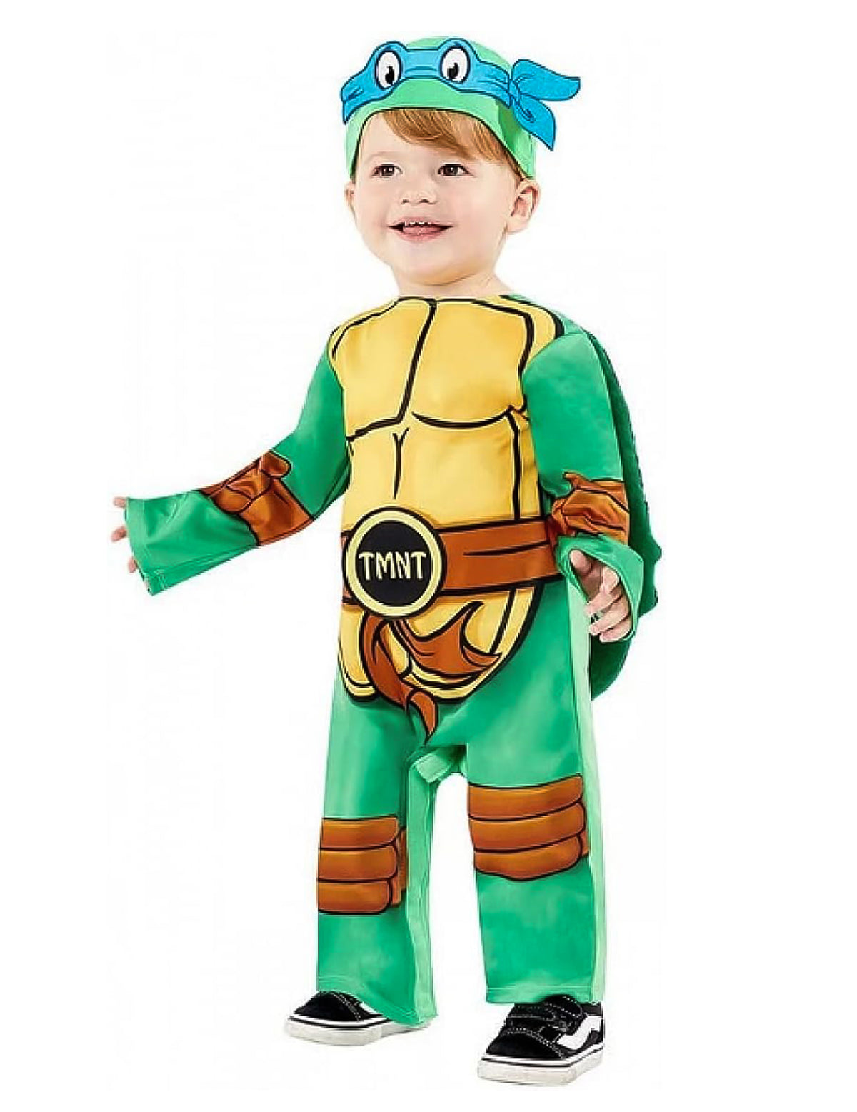 Déguisement Tortue Ninja™ pour bébé vert avec bandeau bleu