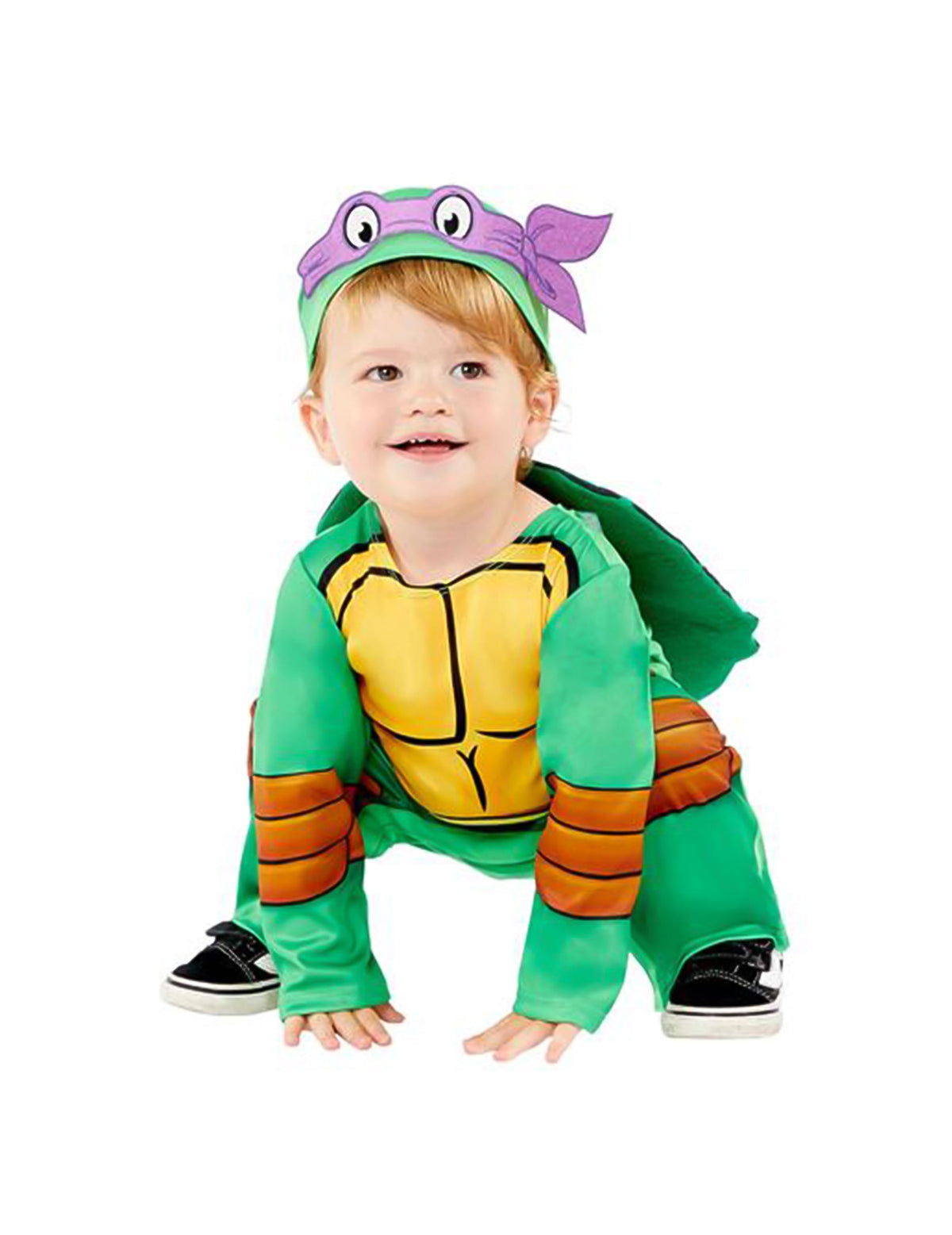 Vue du bandeau violet du déguisement Tortue Ninja™ pour bébé