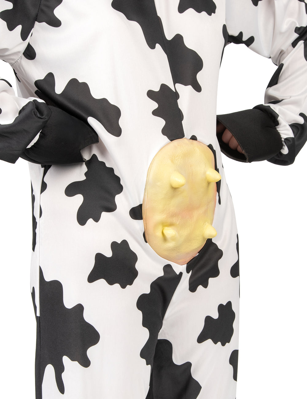 Déguisement de vache pour adulte noir et blanc avec pis