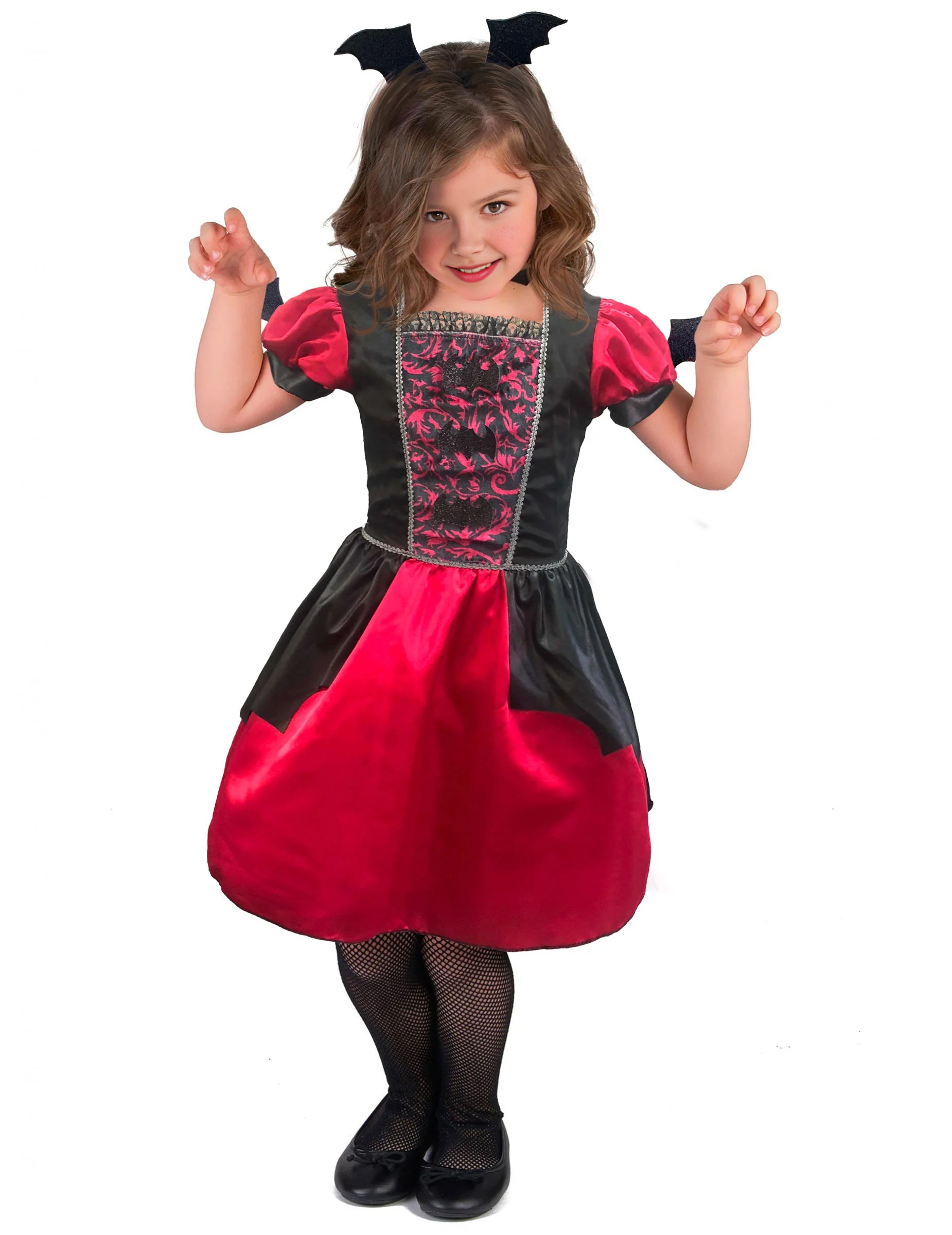 Vue d'ensemble du déguisement vampire chauve-souris pour fille