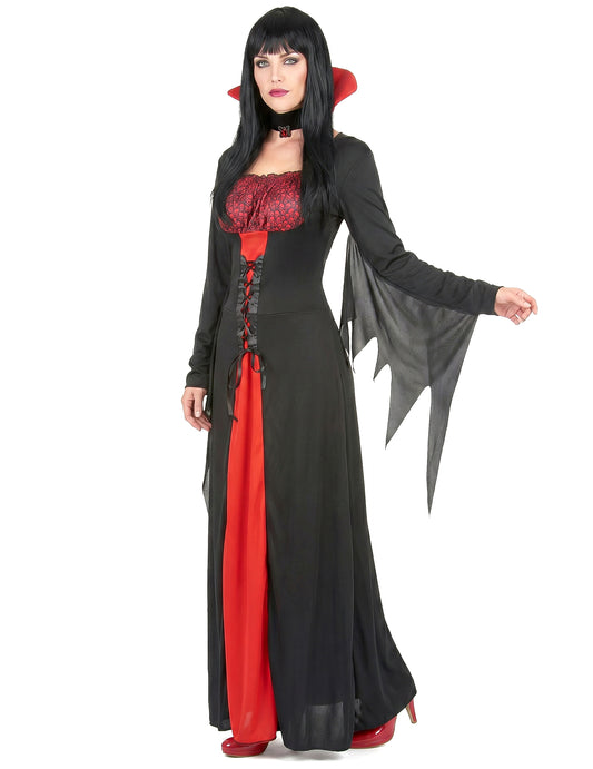 Disfarce vampira elegante mulher Halloween