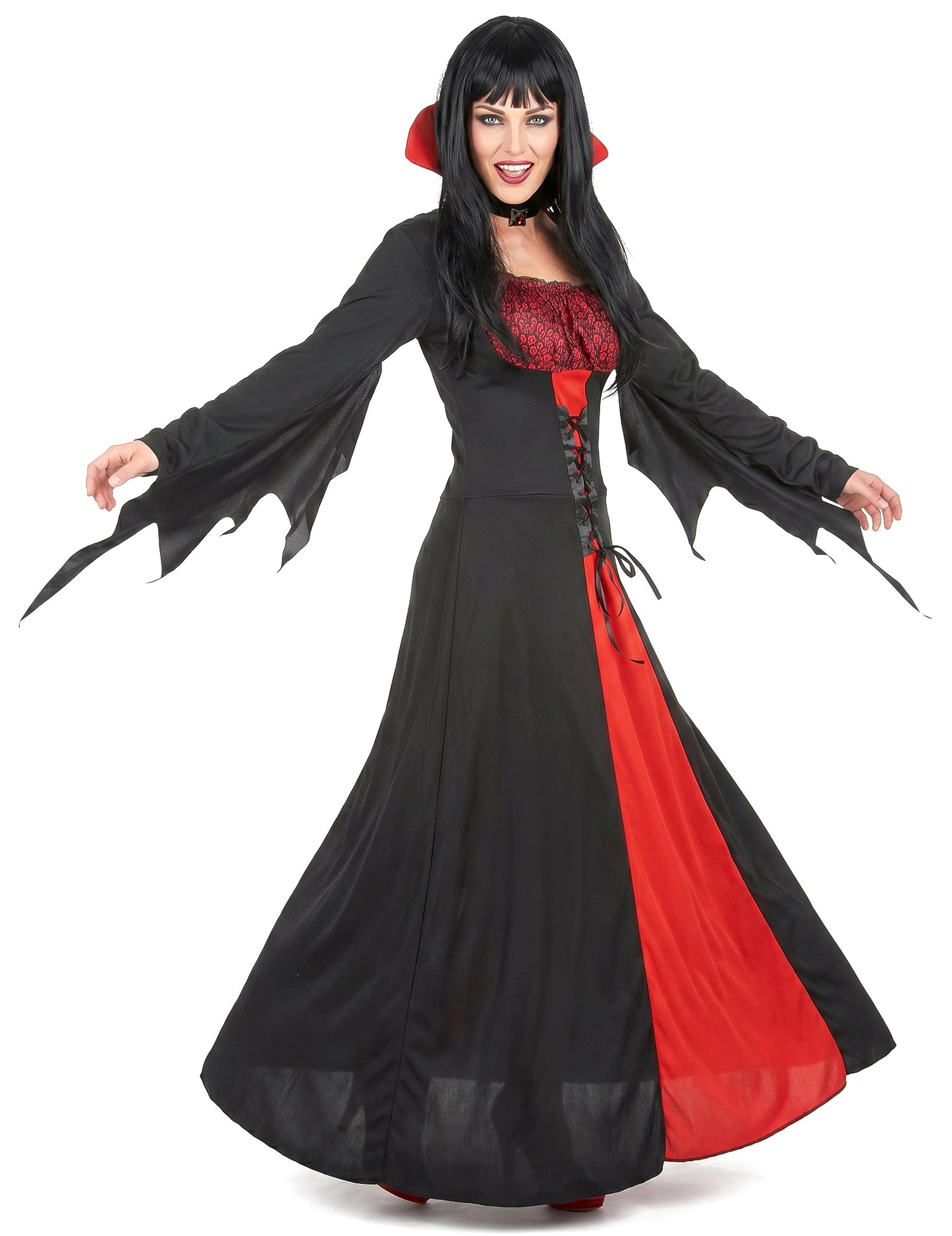 Disfarce vampira elegante mulher Halloween