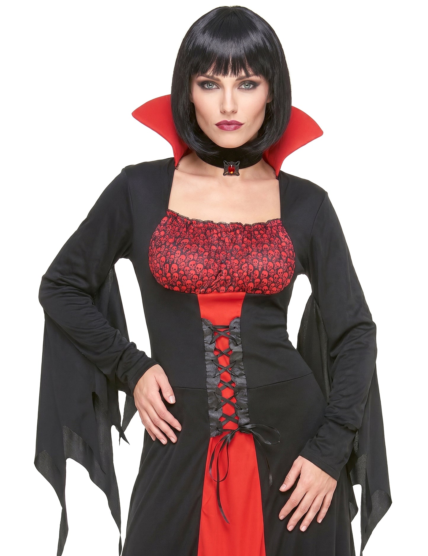 Disfarce vampira elegante mulher Halloween