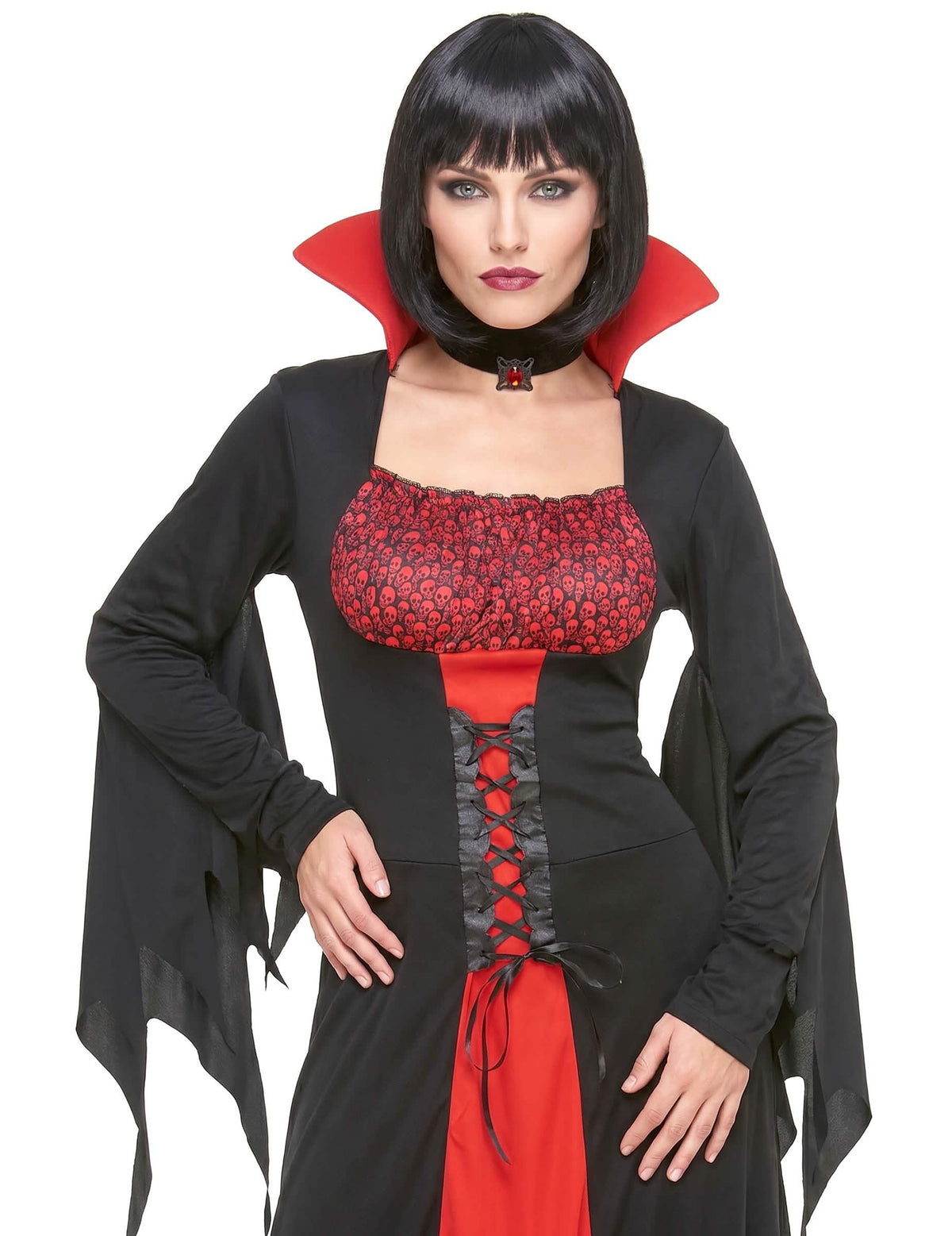 Disfarce vampira elegante mulher Halloween