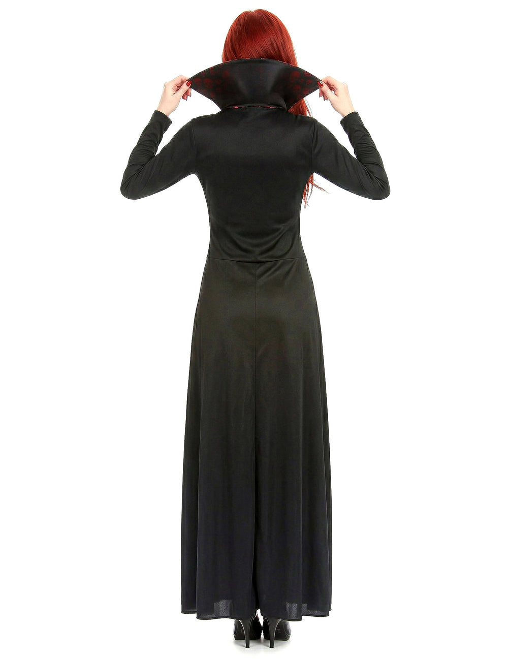 Vue de dos du déguisement de vampire élégant pour femme
