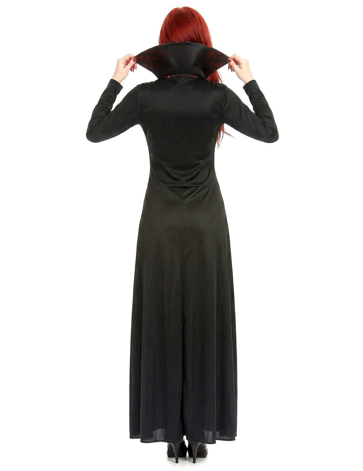 Vue de dos du déguisement de vampire élégant pour femme