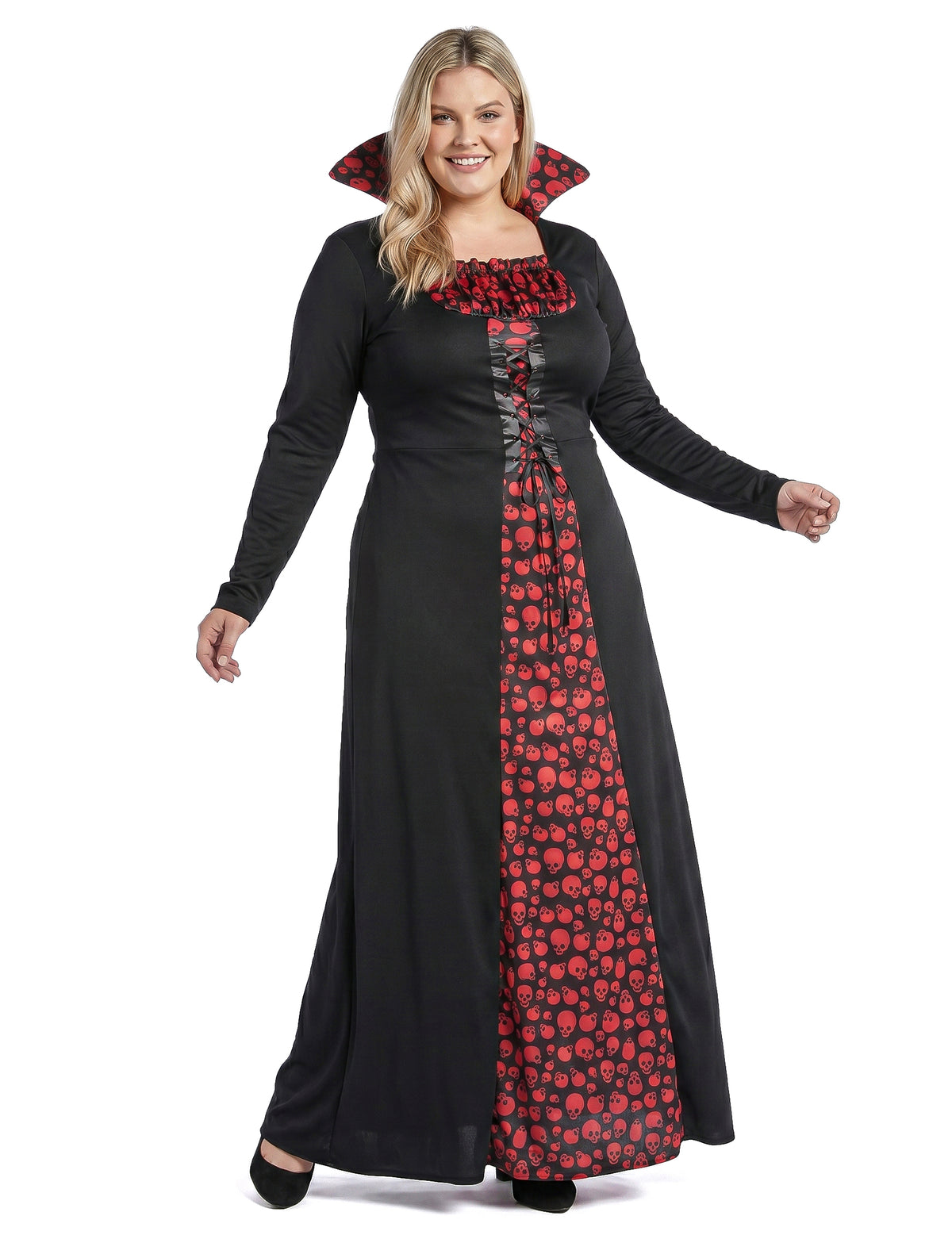 Fato de vampiro elegante plus size para mulher