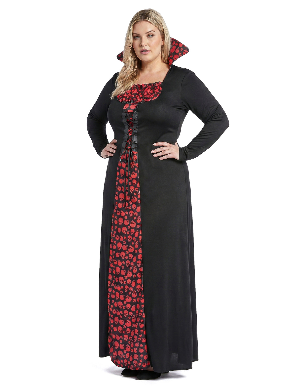 Fato de vampiro elegante plus size para mulher