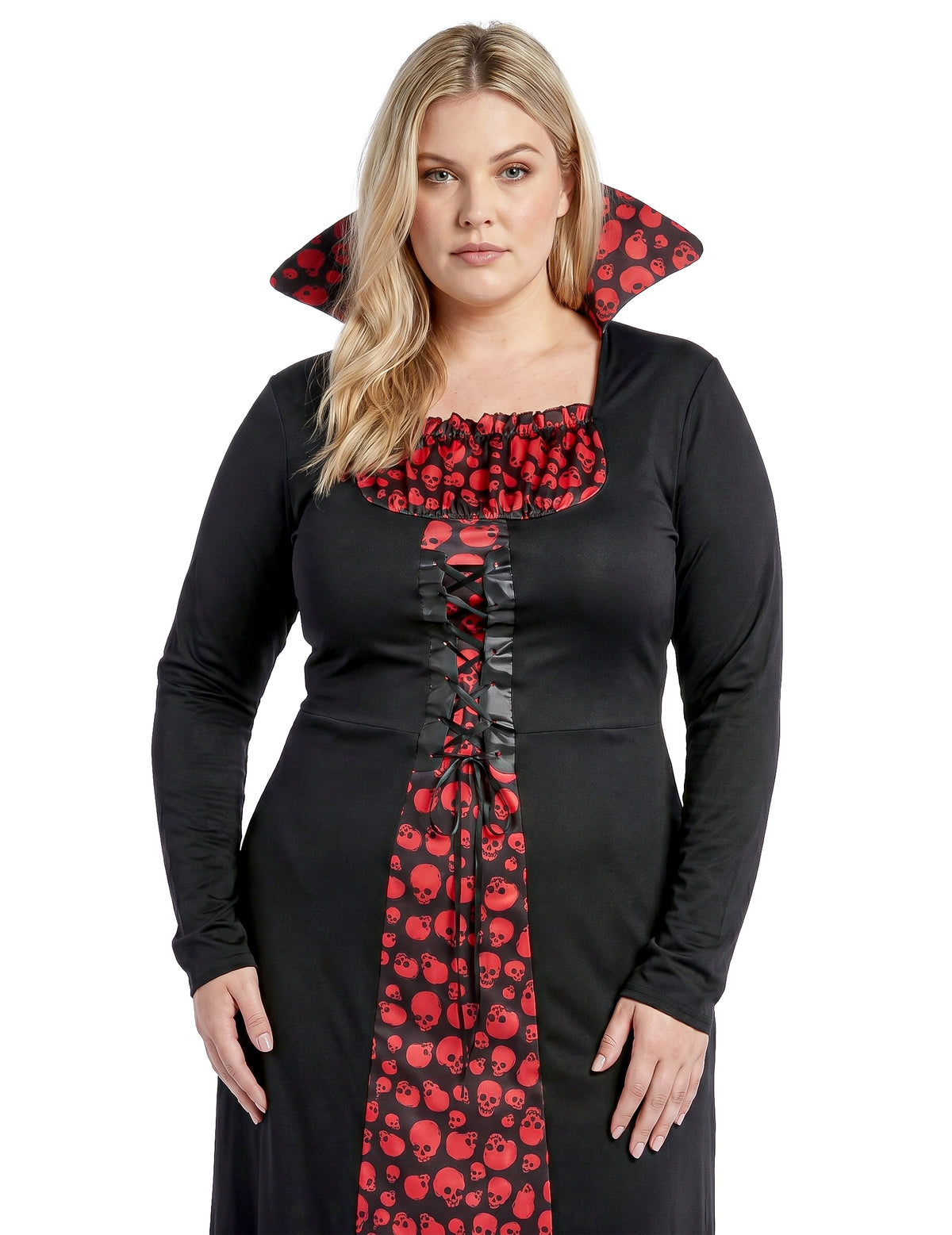 Fato de vampiro elegante plus size para mulher