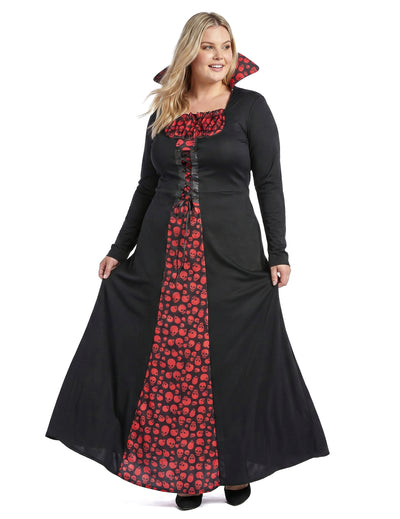 Fato de vampiro elegante plus size para mulher