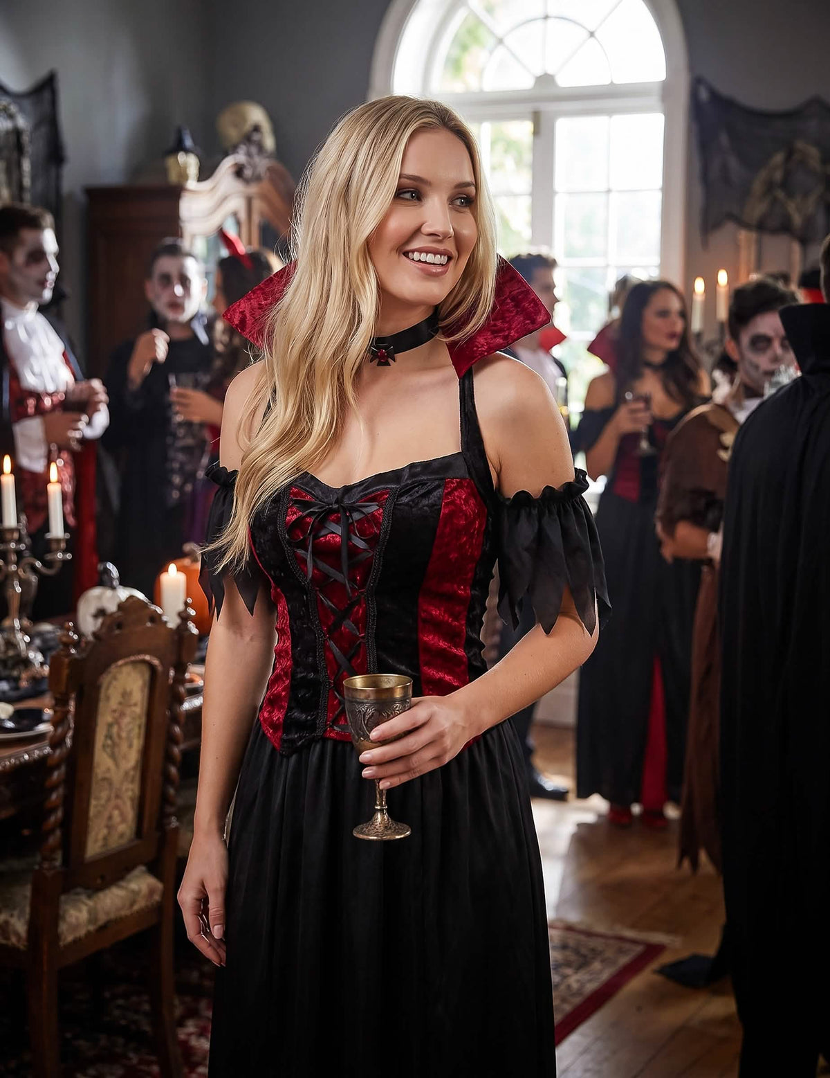 Disfarce vampira mulher para Halloween