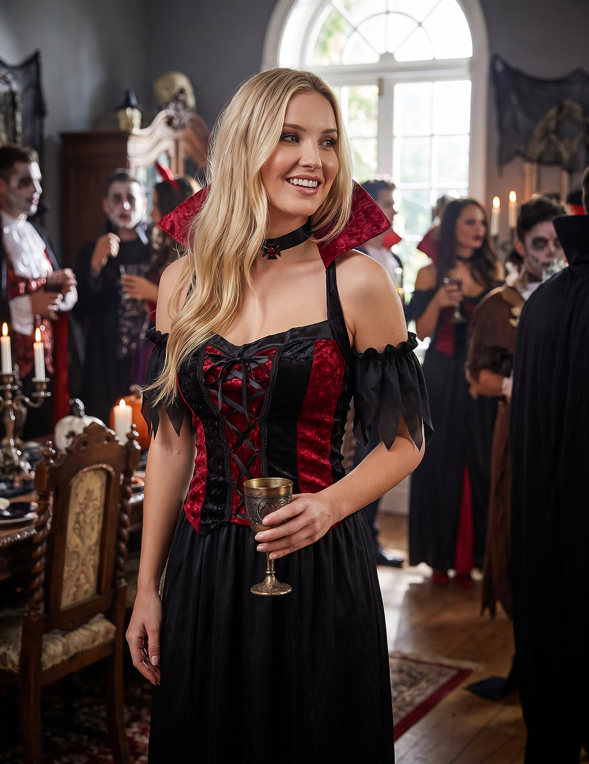 Disfarce vampira mulher para Halloween