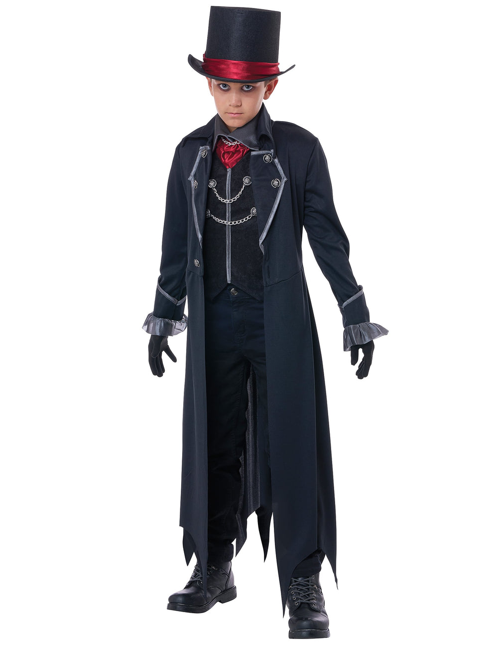 Vue d'ensemble du déguisement vampire gothique luxe pour garçon