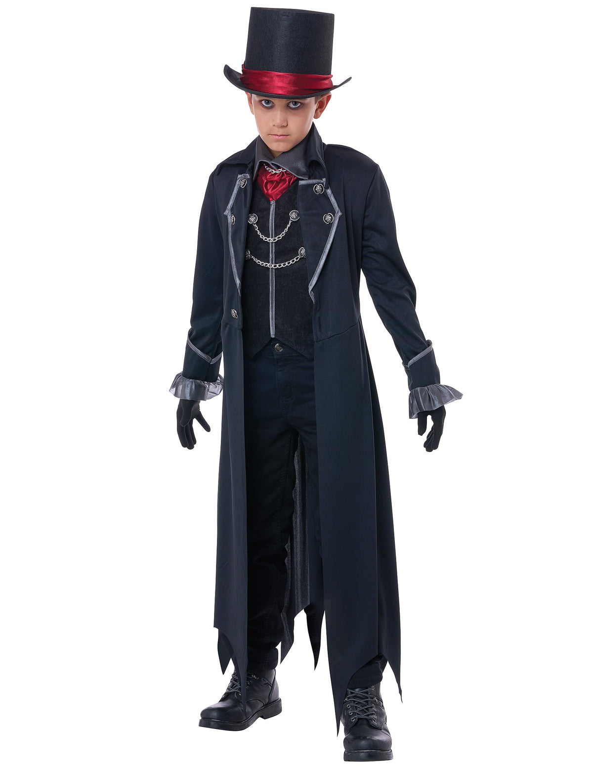 Vue d'ensemble du déguisement vampire gothique luxe pour garçon