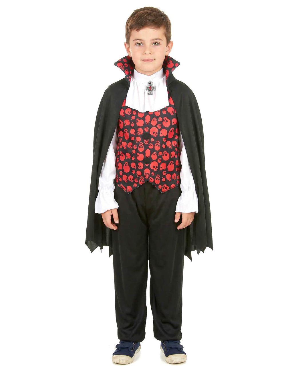 Vista de trás do fato de vampiro para menino