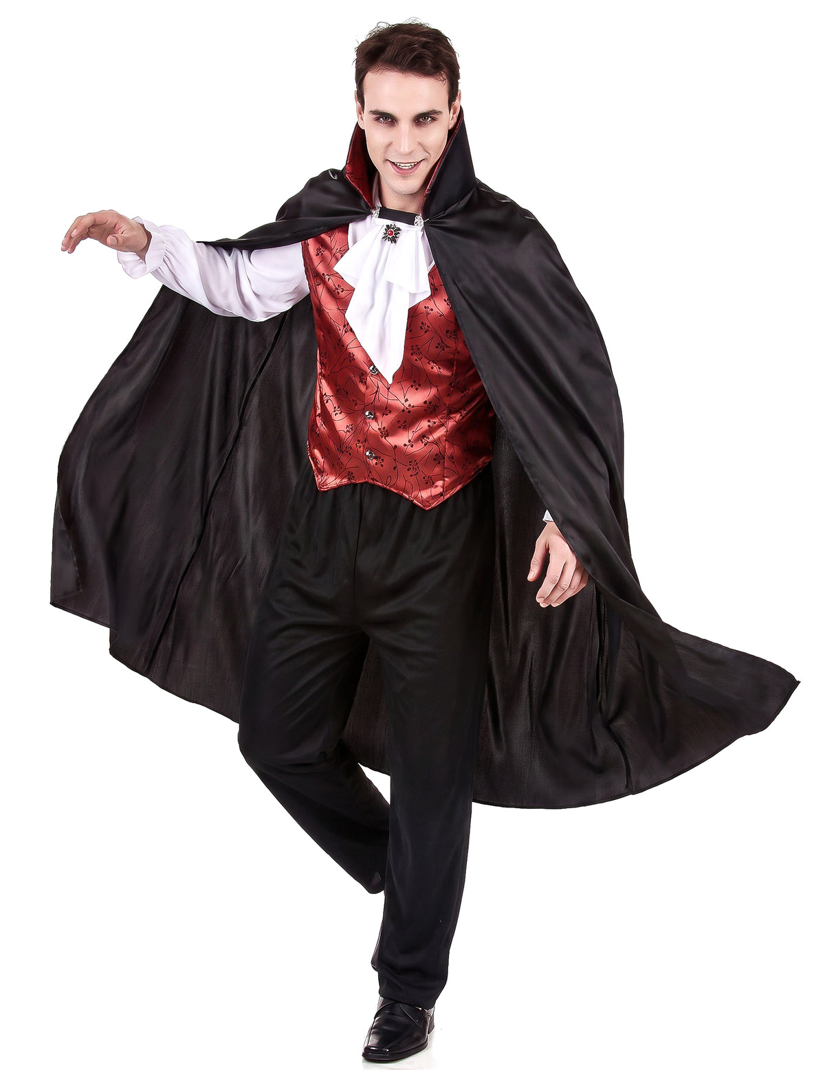 Disfarce vampiro vermelho homem Halloween