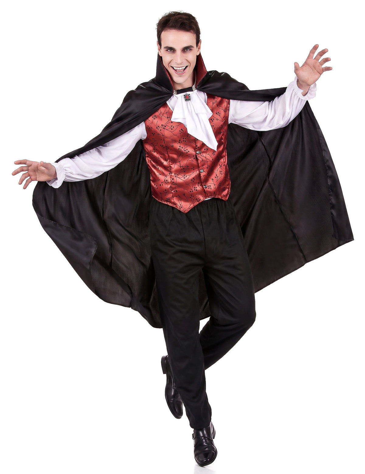 Disfarce vampiro vermelho homem Halloween