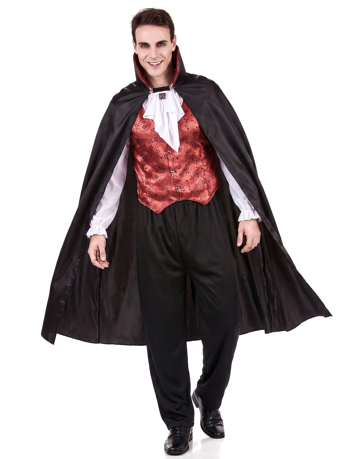 Disfarce vampiro vermelho homem Halloween