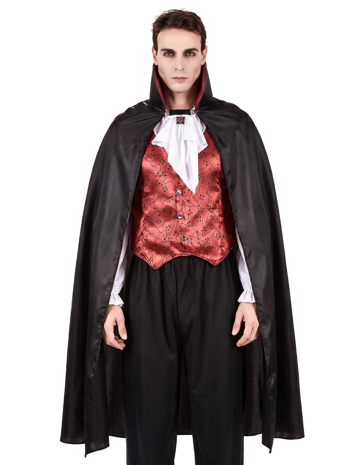 Disfarce vampiro vermelho homem Halloween