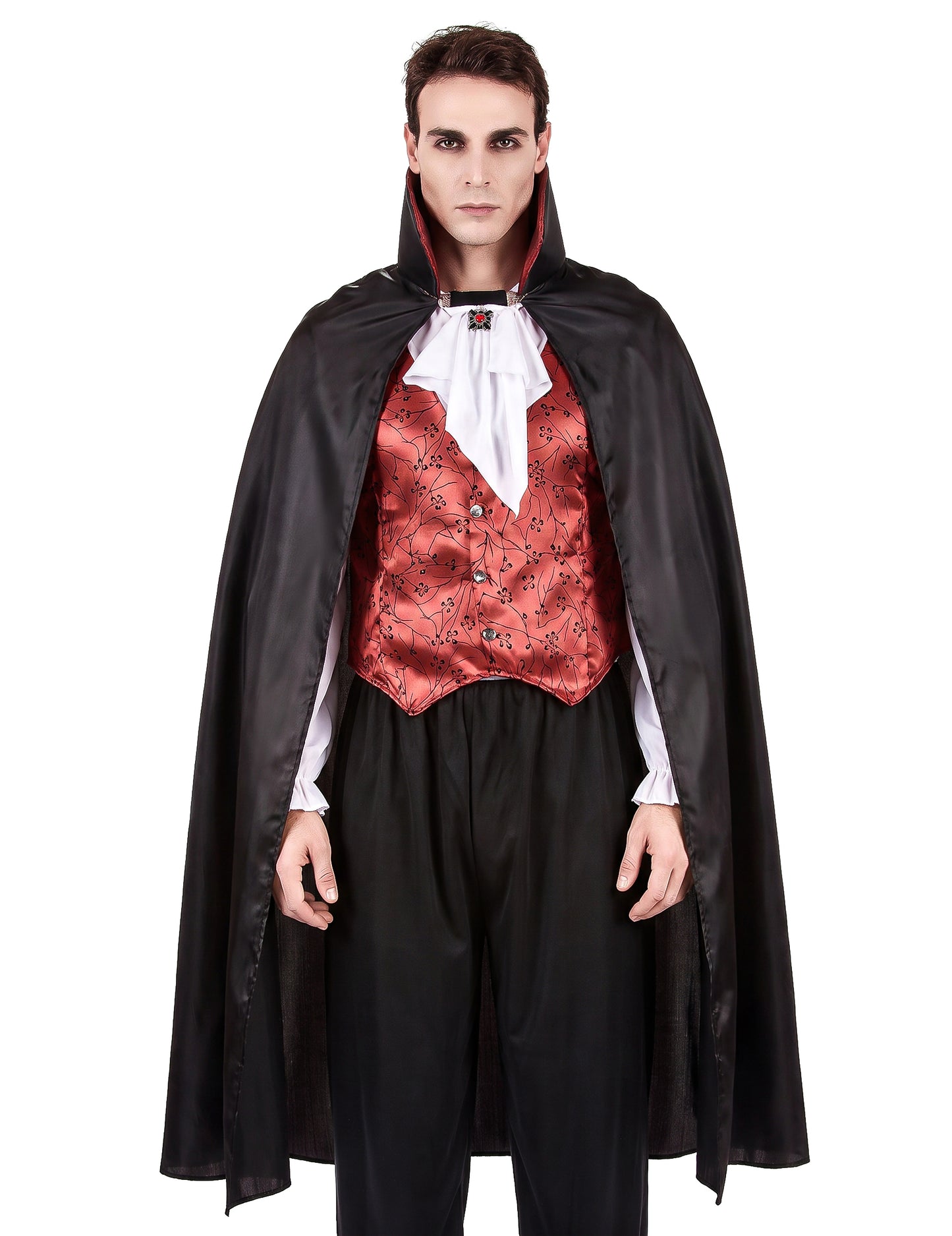 Disfarce vampiro vermelho homem Halloween