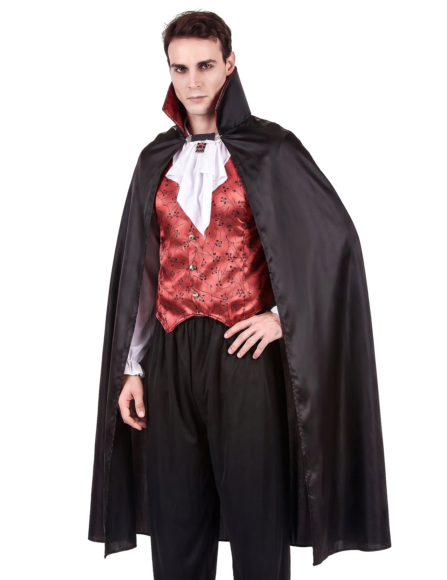 Disfarce vampiro vermelho homem Halloween
